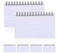 VILLFUL 6 pièces Lot de Cahiers Spirale Colorés à Lignes Horizontales Fiches de Révision Épaisses pour Prise de Notes Bureau École Carnet Compact et Portable