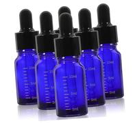 VILLFUL 6 pièces Lot de Flacons Verre avec Compte-gouttes Bouteilles Rechargeables pour Huiles Essentielles Cosmétiques et Voyage Coloris Aléatoire Échelle Graduée Couleur Aléatoire