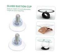 VILLFUL 6 pièces Lot de Ventouses PVC Transparentes pour Meubles Pare-chocs Anti-collision avec Vis Protection pour Table Verre Accessoires Pratiques pour Ameublement
