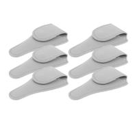 VILLFUL 6 Pièces Manicure Scissor Holder Sleeve Pouch Protective Cuticle Nipper Covers For Nail Art Tool Storage And Safety PU Light Grey Organizer For Pedicure Accessories