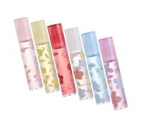 VILLFUL 6 pièces Set Huile à Lèvres Hydratante Naturelle Gloss Transparent Soin Réparateur Anti-sécheresse pour Femmes et Filles