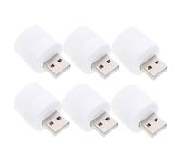 VILLFUL 6 pièces USB Veilleuse LED Portable Lampe de Chevet Ambiance Douce pour Chambre Salon Protection des Yeux