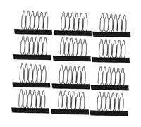 VILLFUL 60 pièces Clips Acier à Dents pour Perruques Peignes Sécurisés pour Fabrication et Réparation de Perruques Accessoires Cheveux pour Femmes et Hommes Outil Pratique pour Salon et
