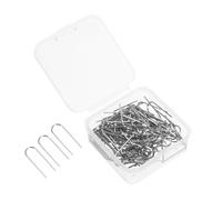 VILLFUL 60 Pièces Nichrome Wire U-shaped Hooks High Temp Resistant Ceramic Tool With Plastic Storage Box For Jewelry Making Glass Projects DIY