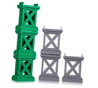 VILLFUL 6Pièces Lot de Piles de Soutien pour Train Empilables Accessoires pour Chemin pour Créer des Personnalisées Amusantes