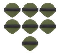 VILLFUL 7 pièces Éponge Maquillage Double-face Poudre Réutilisable et Lavable Usage Sec et Humide pour Fond de Teint et Crème Teintée Couleur Vert Matcha