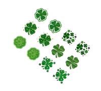 VILLFUL 72 Pièces Tatouages Temporaires Trèfle pour Fête Saint Patrick Autocollants Étanches Corps et Objets Décorations DIY Visage Bras Mains