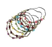 VILLFUL 8 Pièces Bandeaux Floraux Bohèmes Couronnes de Roses avec Ruban Élastique Serre-têtes Flexibles pour Mariées Demoiselles Honneur et Filles Accessoires Légers pour Fêtes et