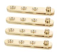 VILLFUL 8 pièces Charnière Pivot Cuivre Invisible Paumelle Rotation Lateral Robuste pour Portes Cuisine et Mobilier Pivot Droit Heavy Duty avec de Porte Adaptée Verre