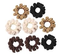 VILLFUL 8 pièces Lot de Élastiques Cheveux Sans Couture Haute Élasticité Accessoires Cheveux pour Femmes et Filles Bandes Tissu Doux pour Queue de Cheval et Activités Sportives