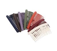 VILLFUL 8 pièces Peignes à Cheveux Décoratifs Matés pour Femmes Peignes Latéraux Petits et Stables pour Fixation de Frange Accessoires Colorés pour Coiffure Quotidienne