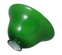 VILLFUL Abat-jour en Verre Vert Rétro Suspendre, Forme Trompette, Diamètre 4,2 Cm, Abat-jour de Remplacement Décoratif pour Lampe de Plafond, Éclairage Vintage la Cuisine et Salle à