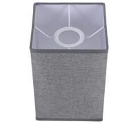 VILLFUL Abat-jour Lin Gris Simple pour Lampe de Chevet et Lampadaire Carré Textile Léger et Pratique Remplacement Facile pour Maison et Bureau