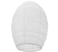VILLFUL Abat Jour Ovale en Papier Blanc Fait Main, Léger et Polyvalent, pour Décoration de Vitrines et Festivals Lanterne Ovale en Papier Élégante