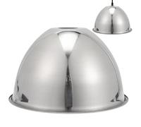 VILLFUL Abat-Jour Suspendu en Acier Inoxydable 25 CM Cache-Lampe Industriel Étanche Trou Central 45 CM Accessoire D’Éclairage pour Plafonnier et Lampe Extérieure Protection Robuste