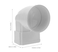 VILLFUL Adaptateur de Descente Eau Pluviale Carré à Rond Raccord Gouttière avec Large Ouverture Connecteur de Tuyau pour Drainage et Protection des Murs de Maison