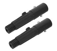 VILLFUL Adaptateur de Rallonge Fileté à Domicile pour Nettoyage de Surface Extrémité Filetée Noire 2 Pièces, Design Compact en Plastique et Fer pour Manche à Balai