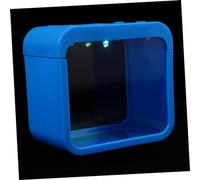 VILLFUL Aquarium en Plastique pour Betta avec Lumière Mini Réservoir Transparent Décoration d'Aquarium de Bureau Facile à Nettoyer Alimenté par Batterie Étui de Combat pour Poissons