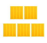 VILLFUL Autocollants Effet Trottoir Pvc en 5 Pièces pour Sol de Orange Briques Aveugles Robustes de Bande Creuse Guide, Adhèrent Lisses et aux pour Chemins Routes