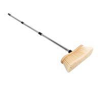 VILLFUL Balai Extérieur Bambou avec Manche INOX Renforcé Poils Rigides pour Nettoyage Terrasse et Garage Balai Jardin Écologique