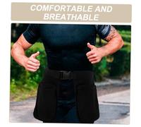 VILLFUL Banane Multifonctionnel Noir pour Sport Extérieur Ceinture Ajustable Poche Zippée Confort Respirant Unisexe pour Randonnée et Course