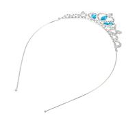 VILLFUL Bandeau Couronne Strass pour Filles avec Cristaux Bleus Accessoire Cheveux Confortable et Stable Cadeau Anniversaire Garçon Fille Bijoux Tête pour Fête et Photos