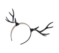 VILLFUL Bandeau de Noël avec Cornes de Cerf Noires Accessoire de Fête Décoratif pour Carnaval Cosplay et Séances Photo Festives