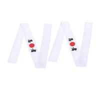 VILLFUL Bandeau Ninja Respirant Élastique pour Karaté Lot de 2 Bandana Décoratif Noir et Blanc Accessoire Sportif Unisexe pour Entraînement et Événements