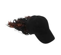 VILLFUL Baseball Cap With Hair Attached For Women Lightweight Breathable Bob Wig Hat Short Curly Synthetic Hairpiece Easy Care Stylish Hair Extensions
