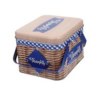 VILLFUL Boîte à Biscuits Rectangulaire en Fer Portable et Décorative pour Emballage de Bonbons et Cookies, pour Fêtes D'anniversaire et Mariages, Couleur Bleu