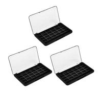 VILLFUL Boîte à Fards à Paupières Soi-même 3pcs en Abs Noir Portable et Sécurisée pour Rangement Maquillage sur Tables de Toilette