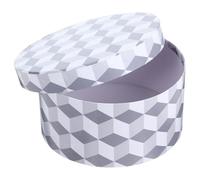 VILLFUL Boîte à Fleurs Petite Taille 18x9 Cm en Papier Robuste Motif Cube Magique, Boîte D’emballage Présent Polyvalente pour Bouquet, Fête Saint-valentin et Occasions Spéciales
