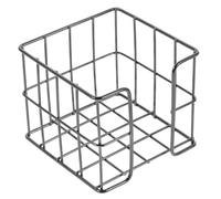 VILLFUL Boîte à Notes Métal Noir Panier Porte-mémos Compact Filigrane Organisateur de Bureau pour Papiers et Petits Accessoires