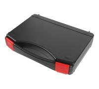 VILLFUL Boîte à Outils en Plastique Rigide Noire Mallette de Transport Compacte Multifonction Organiseur Robuste pour Rangement D’Outils à Main Protection Antichoc pour Usage