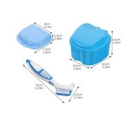 VILLFUL Boîte Appareil Dentaire Portable avec Brosse à Dents Étui Dentier Compact pour Adultes Rangement Pratique Prothèse Dentaire et Réutilisable