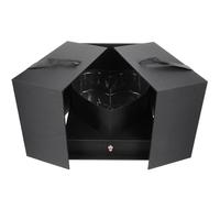 VILLFUL Boîte Cadeau Cœur Rigide Noire pour Fleurs Emballage pour Roses Coffret Saint Valentin pour Anniversaires et Cadeaux Romantiques