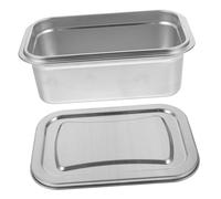 VILLFUL Boîte de Conservation Crème Glacée Inox 304 1600ml Couvercle Hermétique pour Congélation Maison et Réfrigérateur Usage Familial