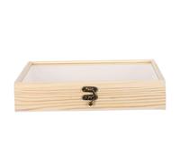 VILLFUL Boîte de Conservation D'insectes en Bois Massif Grosse Taille 26 X 20 X 5 Cm Vitrine Transparente, Cadre Robuste pour Spécimens, Étui D'exposition pour Collection et Observation