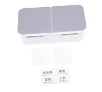 VILLFUL Boîte de Cotons-tiges Murale Multifonctionnelle en Hips Couvercle Anti-poussière pour Salle de Bain et Toilettes, Organisateur Pratique pour Cotons et Disques