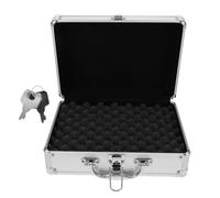 VILLFUL Boîte de Rangement Multifonctionnelle en Alliage d'Aluminium Petite Taille avec Serrure à Clé Doublure en Mousse à 2 Couches Portable pour Outils Documents et Appareils