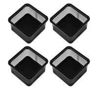 VILLFUL Boîte de Rangement pour Trombones en Métal Maille 4pcs Forme Carrée Design Moderne pour Bureau et Espace de Travail, Organiseur Fiable et Gain de Place