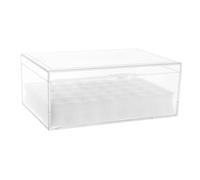 VILLFUL Boîte Médicale Plastique Transparent avec Couvercle Organisateur de Médicaments Étanche et Compact pour Usage Extérieur Rangement Pratique des Fournitures Médicales et Injections