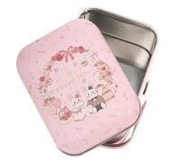 VILLFUL Boîte Métallique Vide Étain Robuste pour Bonbons Boîte de Rangement Décorative avec Couvercle Conteneur Vintage pour Mariage Anniversaire et Fêtes