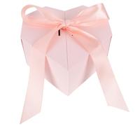 VILLFUL Boîte Présent Créative de Cœur Double Ouverture Couleur Rose Clair Boîte D’Emballage Romantique pour Chocolats Parfums et Cosmétiques Coffret Présent Multifonction pour
