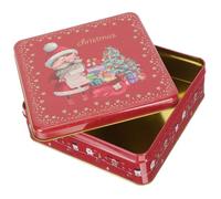 VILLFUL Boîte Tôle pour Biscuits et Bonbons de Noël Boîte Cadeau Compacte avec Motifs Festifs pour Friandises Thé et Bijoux pour Fêtes et Cadeaux