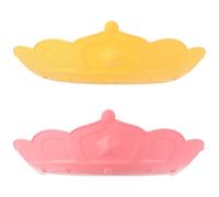 VILLFUL Bonnets de Bain Design Couronne en Silicone Lot de 2 pour Bébé et Tout-petit Protection des Yeux et Oreilles Ajustable Boucle, Facile à Porter Bain