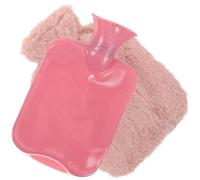 VILLFUL Bouillotte Réutilisable 1000 Ml Housse en Peluche PVC Rose Imitation Fourrure de Lapin Chauffe-Mains Pratique et Bouillotte D’Hiver Portable pour Maison Bureau et Voyage
