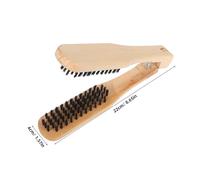 VILLFUL Brosse Lissante Cheveux Bois V Shape Antistatique Peigne Chauffant Doux pour Cheveux Lisses et Naturels Outil Coiffant Professionnel