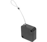 VILLFUL Câble Antivol Rétractable 1 Mètre 2 Crochets de Verrouillage Fil D’Acier Noir pour Télécommande Boîte de Câble de Sécurité Auto-Adhésive Protection Antivol pour Boutique et