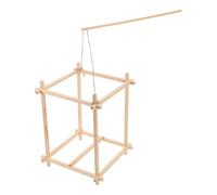 VILLFUL Cadre de Lanterne Bois à Assembler DIY Kit Inachevé pour Fabrication Artisanale Structure Carrée Traditionnelle pour Décoration Festive et Activités Familiales